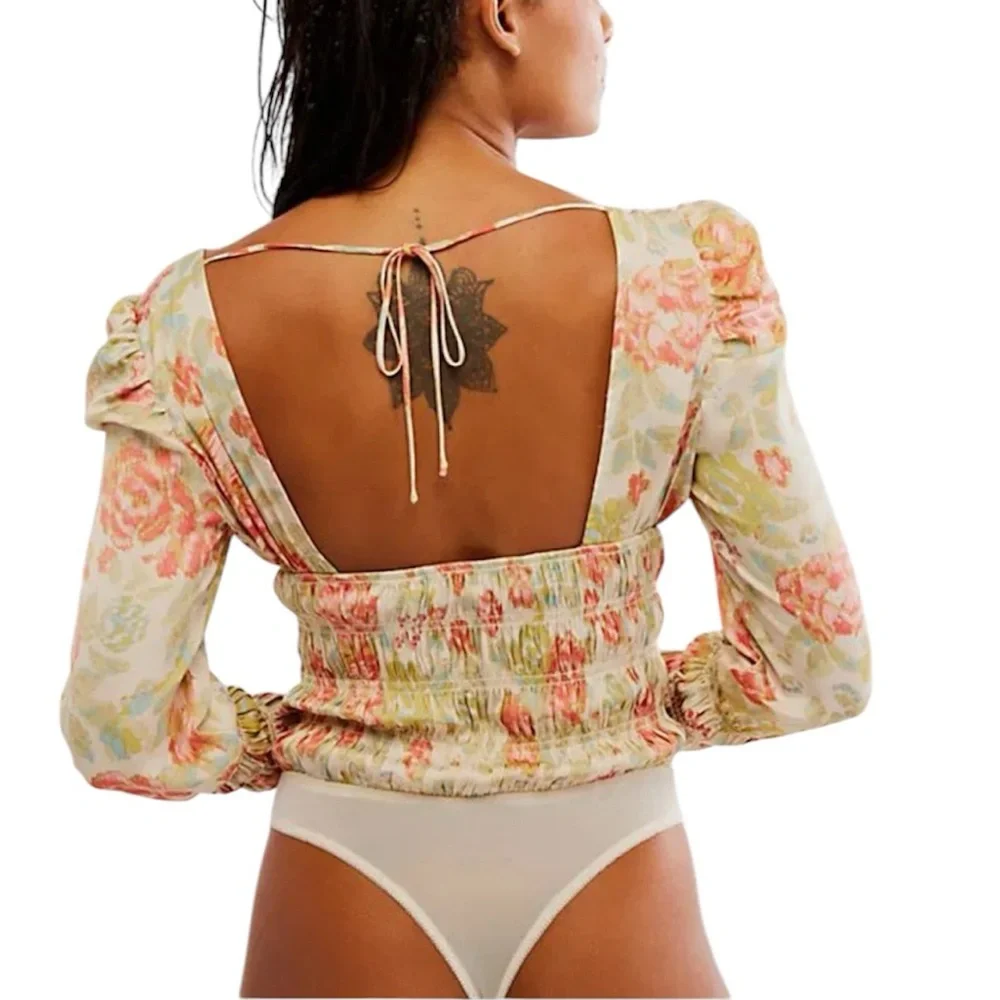 FREE PEOPLE Smock It To You Bodysuit